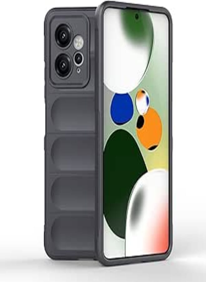 FASCINATION phone case compatible with redmi note 12 4G global Magic Shield TPU + Silicone Shockproof Phone Case For redmi note 12 4G (dark gray)